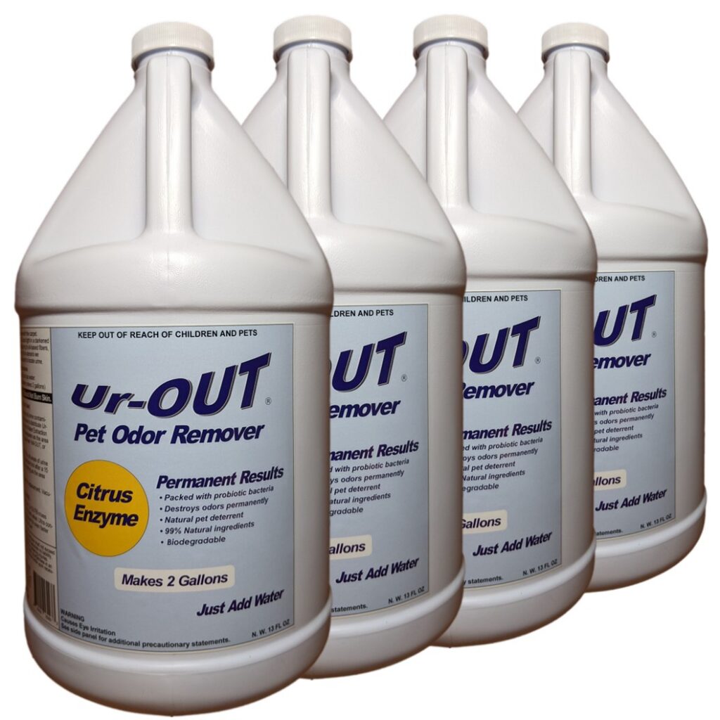 Ur-OUT® Pet Urine Odor Remover Just Add Water Gallon Size makes 2 Gallons Pet Odor Treatment when mixed with hot water 1:1